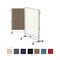 Ghent 57''H X 40''W Nexus Mobile Jr. Partition, Porcelain Magnetic Whiteboard W/ Fabric Tackboard, Taupe NEX223MFP-96 - alternate 3
