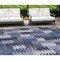 Homeroots 8' X 10' Navy Blue And Sky Blue Southwestern Washable Indoor Outdoor Area Rug 587335 - alternate 1