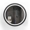 Fab Glass And Mirror Round LED Mirror for Bathroom, Black Metal Frame, 28in, Tempered, Glass, Wall Mirror HC28RD-FB - alternate 1