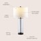 Jonathan Y Collins 29.25" Glass LED Table Lamp, Oil Rubbed Bronze JYL2005B - alternate 3
