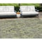 Homeroots 9' X 12' Artichoke Green And Gray Damask Washable Indoor Outdoor Area Rug 588134 - alternate 1