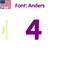 Aacc Self-Adhesive Vinyl Number: 4, Size: 17 cm. Color: Purple Font: Anders, 24PK AACC-Anders-N4-Purple-M17x24 - alternate 1