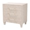 Baxton Studio Nira Modern Beige Faux Shagreen 3-Drawer Storage Cabinet 251-13971-ZORO - alternate 1