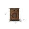 Homeroots 18in Dark Brown Solid Wood Frame Accent Cabinet With Two Drawers 389768 - alternate 7