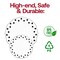 Smarty Had A Party 10.25" White with Black Dots Round Blossom Disposable Plastic Dinner Plates (120 Plates), 120PK 980-B-CASE - alternate 5
