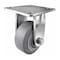 Hyw Products Heavy Duty Caster 4in x 2in Non-Marking Rubber Wheel Stainless Steel - Rigid (Flat) 40-40R-A1-INF(FLAT)(STS) - alternate 1