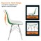 Leisuremod Dover Modern ABS Plastic Dining Side Chair with Metal Base EPC19WG - alternate 5