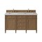 James Martin Vanities Brittany 60" Double Vanity, Pecan w/ 3 CM Lime Delight Silestone Top 655-V60D-PCN-3LDL - alternate 1