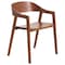 Leisuremod Rivo Collection Elegant Dining Chair in Dark Natural Wood RC20LBR - alternate 1