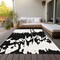 Homeroots 5' X 8' Black And Ivory Abstract Washable Indoor Outdoor Area Rug 613615 - alternate 3