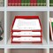 Acrimet Stackable Letter Tray Front Load Letter Size Document Organizer Plastic Solid Red 1 Unit 211.VM - alternate 4