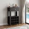Homeroots Black Rolling Bar Cart With Wine Storage 479967 - alternate 3