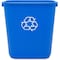 Genuine Joe 28 Quart Recycle Wastebasket - 15  x 14.5  x 10.5 - Blue - 1 Each GJO57257 - alternate 2