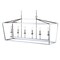 Jonathan Y Pagoda 49" 6-Light Classic Traditional Metal Linear Cage Lantern LED Pendant, Chrome JYL7439C - alternate 1