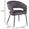 Leisuremod Gavin Series Modern Chair Black Frame in Charcoal, 2PK GDC52CH2 - alternate 4