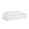 Homeroots 103" White Italian Leather Reclining USB Sofa 632868 - alternate 6