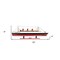 Homeroots 9" Black and Red Solid Wood Hand Painted SS United States 1952 Model Boat 401895 - alternate 4