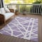 Homeroots 10' X 14' Lavender And Ivory Geometric Washable Indoor Outdoor Area Rug 600473 - alternate 5