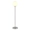 Homeroots 62" Silver Novelty Floor Lamp With White Plastic Globe Shade 523527 - alternate 5