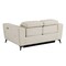 Homeroots 64in Cream and Black Italian Leather Power Reclining Loveseat 720521 - alternate 3