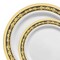 Smarty Had A Party White w/Black and Gold Royal Rim Plastic Dinnerware Set (120 Dinner Plates+120 Salad Plates), 240PK 970BGVP-CASE - alternate 6