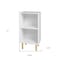 Homeroots 71in White Open Shelving TV Stand With Bookcase 526864 - alternate 3