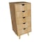 Homeroots 16" Natural Solid Wood Five Drawer Lingerie Chest 522811 - alternate 1
