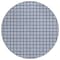 Homeroots 8' Navy Blue And Ivory Round Geometric Washable Indoor Outdoor Area Rug 595573 - alternate 4
