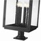 Z-Lite Hartwell 6-Light Outdoor Pier Mounted Fixture, 15 in W x 34.75 H, Sand Black 5019PHXXLR-533PM-BK - alternate 3
