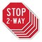 Signmission Stop 2-way, 10 inch X 10 inch, Aluminum Metal Signs, 5PK OC-A-5Pack-10-16 - alternate 1