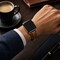Elegani Alligator-Embossed Leather Band Compatible with Apple Watch 45mm, Brown, Silver Buckle LAT4-BRN-SLV-45 - alternate 4