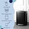 Happimess Marco Rectangular 10.6-Gallon Double Bucket Trash Can with Soft-Close Lid, Charcoal Black HPM1005B - alternate 3