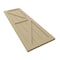 Ekena Millwork True Fit PVC Two Equal Panel Farmhouse Fixed Mount Shutters w/ Z-Bar, Natural Twine , 18W x 63H, PR TFP102FH18X063NT - alternate 6