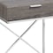Homeroots 24" Silver And Taupe Wood And Metal End Table With Drawer 333224 - alternate 4