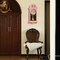 Clockswise 20in Plastic Grandfather Wood-Grain Finish Wall Clock with Battery-Operated Swinging Pendulum, Pink QI004819-20.PK - alternate 4
