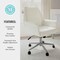 Martha Stewart Maxine Upholstered Office Chair in White/Polished Nickel GO-18301-WH-MS - alternate 5