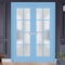 Sartodoors Slab Barn Door Panel Frosted Glass 36x84 Solid Core Modern Interior VEREGIO7412S-AQU-3684 - alternate 2