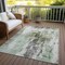 Homeroots 3' X 5' Mint Green Ivory And Gray Abstract Washable Indoor Outdoor Area Rug 603143 - alternate 7