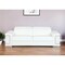 Homeroots 89" White Italian Leather Sofa With Silver Legs 329593 - alternate 6