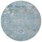 Homeroots 8' Teal Blue And Aqua Round Floral Washable Indoor Outdoor Area Rug 609518 - alternate 8