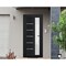 Vdomdoors Front Exterior Prehung FiberGlass Door Frosted Glass / Manux 8088 Matte Black / Office Commercial a MANUX8088EXD-BLK-W36 x H80-LH - alternate 2