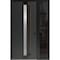 Vdomdoors Aluminum Door with Hidden Handle Hiddex 0155 Ardesia Nero Entry Steel Metal Modern Painted W36+14xH HIDDEX0155EXD-BLK-W36+14xH80-RH-I - alternate 1