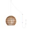 Jonathan Y Raya 19" 1-Light Farmhouse Coastal Rattan 180" Cord Plug-In or Hardwired LED Pendant, Brown JYL1404A - alternate 11