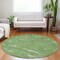 Homeroots 8' Green Blue And Ivory Round Abstract Washable Indoor Outdoor Area Rug 601052 - alternate 4