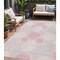 Homeroots 5' X 8' Pink Gray And Ivory Geometric Washable Indoor Outdoor Area Rug 593613 - alternate 1