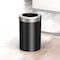 Gatco Modern Round 3 Gal. Wastebasket, Matte Black/Satin Nickel Lid 1912SN - alternate 3