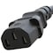 Ac Works Power Cord, IEC C14 Sheet E to IEC C13 Female, 1 ft, SJTW 16/3, 13A, Mounting Holes FC14C13-012 - alternate 4