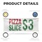 Signmission Pizza Slice $3, 18 Inch x 48 Inch, Vinyl Banner B-30807 - alternate 2