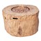 Homeroots 37" Brown Faux Wood Stump Propane Round Fire pit With Cover 535176 - alternate 1