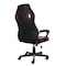 Elama High Back Adjustable Faux Leather Office Chair in Black and Red Trim ELM-F-001 - alternate 5